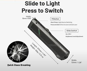 Другое для охоты и рыбалки: 🔦 Nitecore EDC17 — 3 в 1: фонарь + УльтраФиолетовый-свет + зелёный — 12