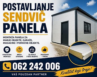 rent: Usluga: Postavljanje sendvič panela i elektrotehničke ugradnje - — 1