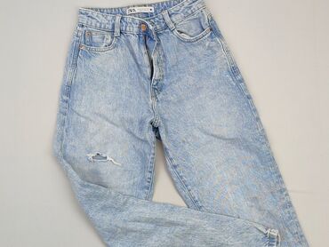 spódnice jeansowe z rozcięciem zara: Jeans, Zara, XS (EU 34), condition - Good