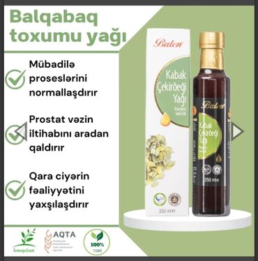 Digər gözəllik və sağlamlıq xidmətləri: Türkiyə istehsalı olan təbii soyuq sıxılmış balqabaq tumu yağı 250ml