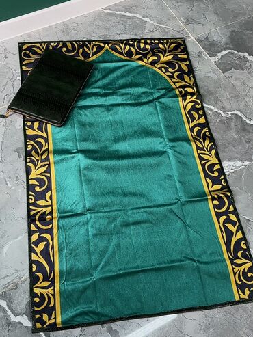 ковер ковры: Жайнамаз, Новый, Дорожный/складной, цвет - Зеленый, Фиолетовый, Черный