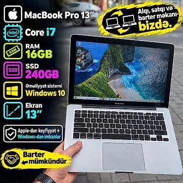 note 8t: Macbook pro 13/core i7/Ram 16GB/SSD 256 Şəkillərdə görünən, gözəl — 2