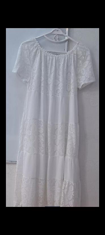 Ağ rəngli, romantik üslubda qadın donu. - Model: Boho/empire kəsim