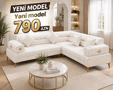 Divanlar: Künc divan, Yeni, Açılmayan, Bazasız, Vеlur parça, Şəhərdaxili pulsuz çatdırılma — 1