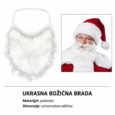 Perike i klipse: KMT Brada Deda Mraza 2906193 Praznični dodatak pogodan za božićne — 1