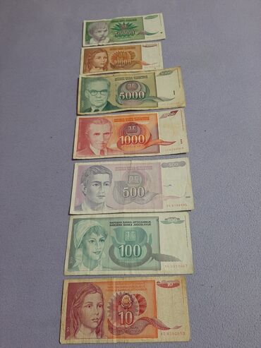 Banknote: Novcanice jugoslavije godine od 1990 i 1992 godine cena je za sve