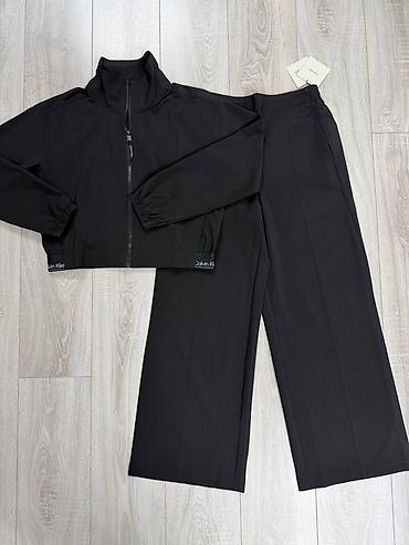 одежди: Женский комплект Calvin Klein — куртка и брюки - Цвет: черный - Верх — 1