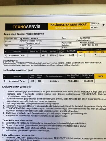 Tullantı qabları: Avtomobil Tərəzisi – KELLI, 100 ton Texniki göstəricilər: - Tip