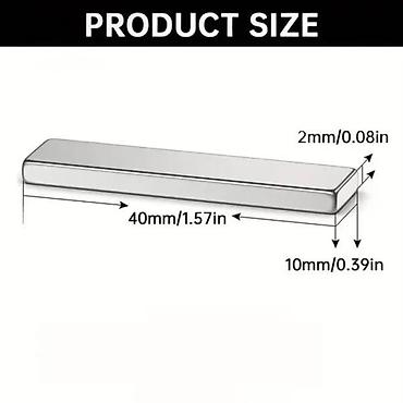 rucni nosko: Pravougaoni magnet, 40x10x2mm T-03 NOVO. CENA: 1kom. ✨ =180 dinara — 3