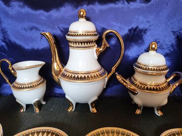 Kuhinjski setovi: Servis vintaz za kafu porcelanski. Servis za kafu,perfektan pozlata — 3