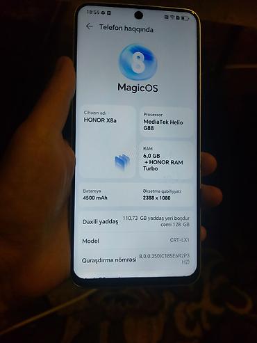 tunar sma: Honor X8a, 128 GB, rəng - Gümüşü — 3