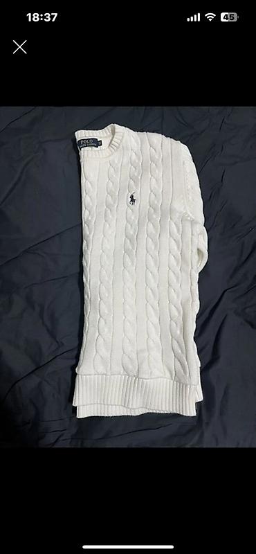 Sviterlər: Polo Ralph Lauren kabel toxumalı ağ sviter - Rəng: qarlı ağ - Dizayn — 1