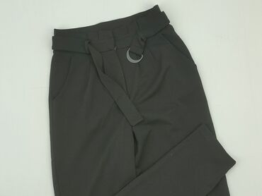 spodnie materiałowe w kratę: Material trousers, XS (EU 34), condition - Good