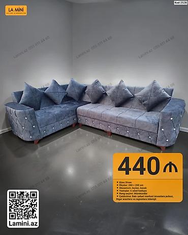 Диваны: Künc divan – Kod: 2528 - Ölçülər: 280 × 200 sm - Mexanizm: açılan — 1
