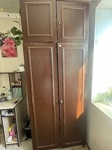 Шифоньер, шкаф для одежды, Б/у, Прямой, ЛДСП at lalafo.kg Шифоньер, шкаф для одежды, Б/у, Прямой, ЛДСП