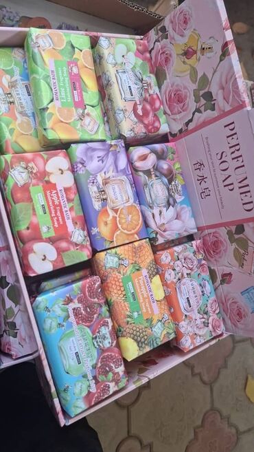 Гигиена и ароматизаторы: Мыло парфюмированное коробка (можно сделать ассорти) Вес: ±252 гр/шт — 4