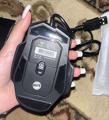Аксессуары для ПК: AULA S12 gaming mouse. USB qoşulmalı simli oyun siçanı olub, qara — 2