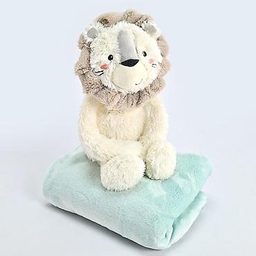 sat parfois: KikkaBoo Baby ćebence sa plišanom igračkom 70x100 – Jungle King — 2