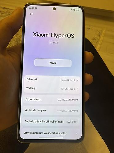 pupg mobile: Redmi Note 13, 128 GB, rəng - Mavi, Barmaq izi, İki sim kartlı — 4