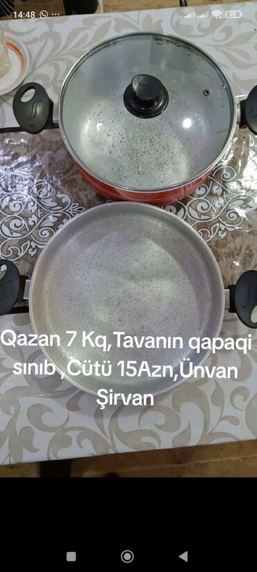 кастрюли из гранита: Qazan, rəng - Qırmızı, Antipriqar lalafo.az -da кастрюли из гранита: Qazan, rəng - Qırmızı, Antipriqar