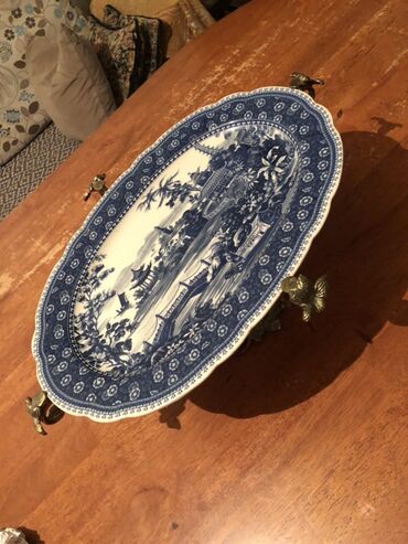 Mətbəx aksesuarları: Tort və şiriniyyat qabı, rəng - Mavi