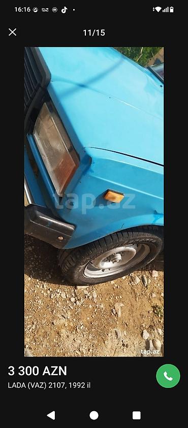 VAZ (LADA): LADA (VAZ) 2107 – 1992 il Qiymət: 3 300 AZN - Kuzov: sedan, mavi — 10