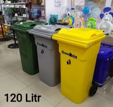 plastik konteyner: Tullantı qabları 120 litr Goodbin Zibil qutuları tullantı qabları