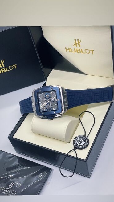 Qələmlər: Qol saatı, Hublot, rəng - Göy