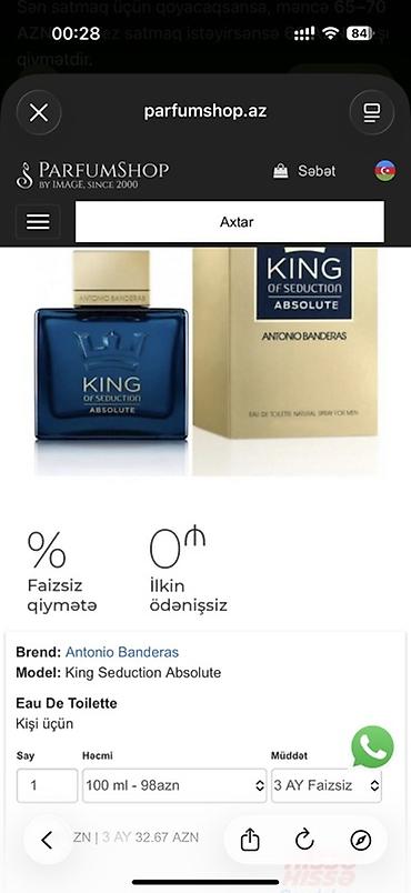 Gözəllik və sağlamlıq: Kişi ətiri. Hədiyyə alınıb heç açılmayıb. Evdə ətir çoxdu deyə — 4