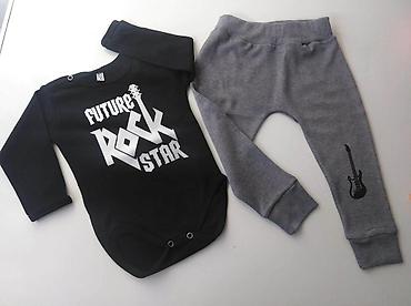 Bodiji i zeke za bebe: 2 delni kompletic Vel 56-62 dvobroj do 3 meseci 68 do 5 meseci 74 do 9 — 16