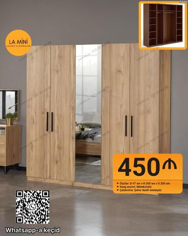 Divanlar: Açılan, 4 qapılı Düz dolab, Qarderob, paltar dolabı