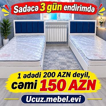 Məhsul: Tək nəfərlik çarpayı + döşək komplekti Təsvir: - Ağ rəngli