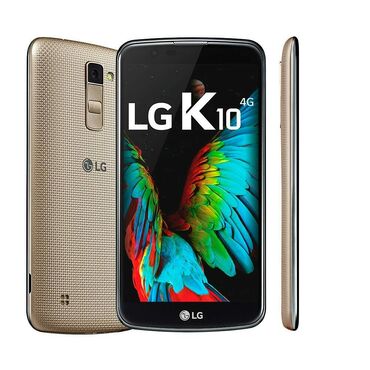 моби: LG K10, Б/у, 16 ГБ, цвет - Золотой, 2 SIM