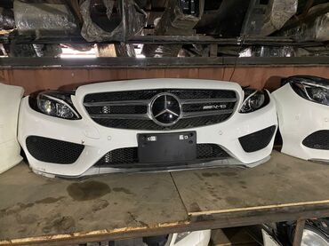 amg 55: Передний Бампер Mercedes-Benz 2016 г., Б/у, цвет - Белый, Оригинал
