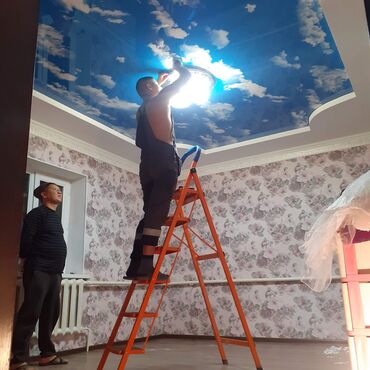 Натяжной потолок: Натяжной потолок Матовое, 3D потолки, Глянцевое Монтаж, Бесплатный замер, Гарантия — 18