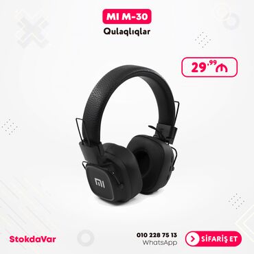 samsung qulaqciqlar qiymeti: 🔥🔥 "MI M-30" Qulaqlıqlar ✅ Brend: Mi ✅ Rəng: Qara ✅ Model: M-30 ✅