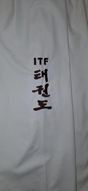 sobalı kamp çadırı: Taekwon-do kimanosu satılır.Seliqeli geyinib,yeni kimidir. Ölçü: 160 — 6