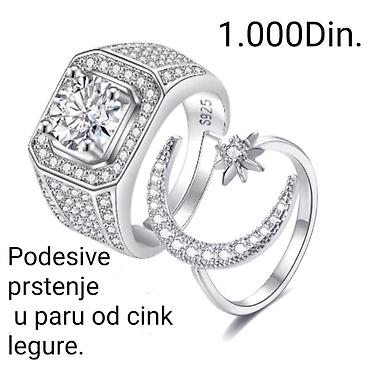 pandora prsten srce: Podesive prstenje u paru od cink legure. - Set od dva komada: masivni — 1