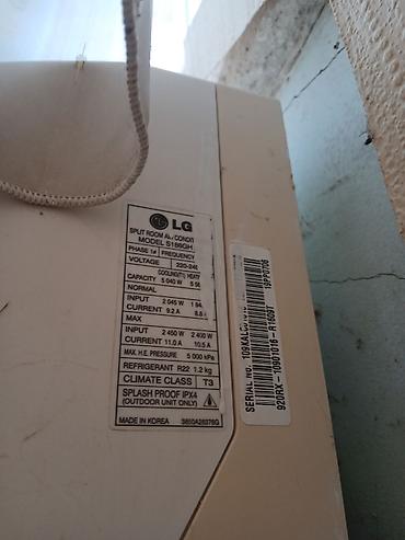 a 04: LG Split kondisioner – model S1868GH Texniki göstəricilər: - Tip — 3