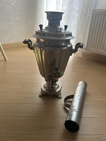 Все для дома и сада: Klassik metal samovar – kömür/odunla çalışan model - Material — 2