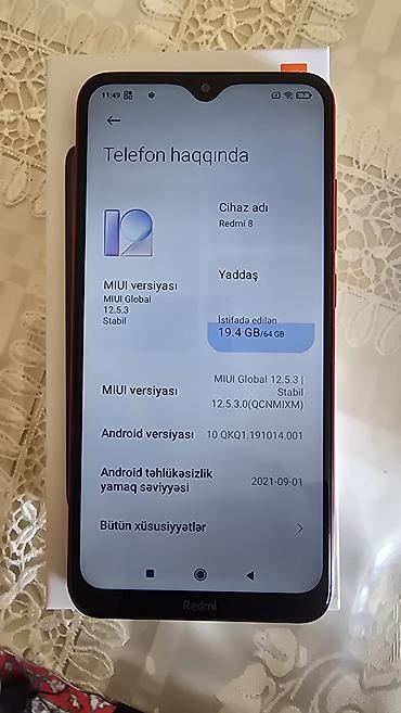 redmi note 8 kabroları: Redmi 8, 64 GB, rəng - Qırmızı, İki sim kartlı — 5