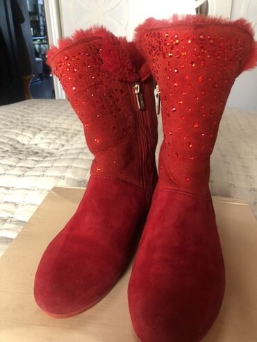 одежды для новорожденных: Женские зимние полусапоги Sacha Fabiani. - Цвет: насыщенный красный -