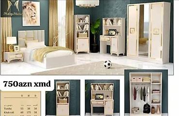 Uşaq/yeniyetmə otağı üçün tam dəst mebel Dəst tərkibi: - Çarpayı