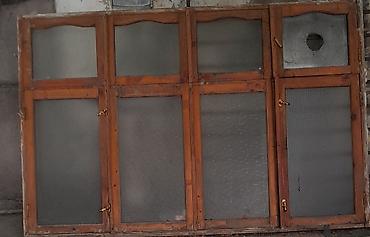 kohnə taxta: Ağcaqayın rəngli taxta çərçivəli pəncərə bloku - Material: massiv — 2