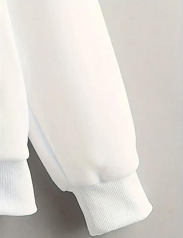 Svitşotlar: YENİ ‼️Qadınlar üçün ağ zipli kapüşonlu sweatshirt - Rəng: təmiz ağ — 3