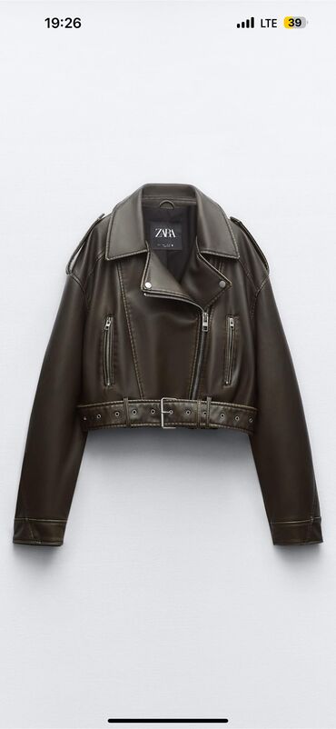 секонд хенд кожаные куртки: Кожаная куртка, Косуха, Эко кожа, Оверсайз, XS (EU 34), S (EU 36), M (EU 38)