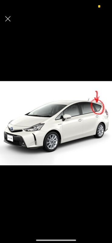 приус v: Заднее левое Стекло Toyota 2012 г., Б/у