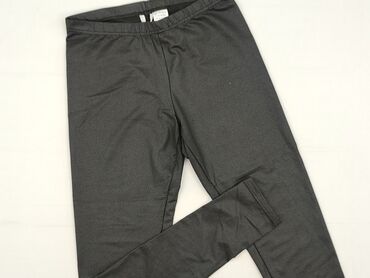 legginsy push up prążkowane: H&M, Legginsy Ze skóry ekologicznej damskie, rozmiar M