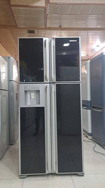 сколько стоит бу холодильник: 4 двери Hitachi Холодильник Продажа, цвет - Черный, С диспенсером