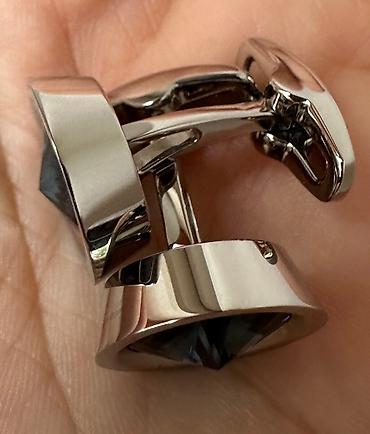 Bijuteriya: Swarovski kişi manjet düymələri - Brend: Swarovski (orijinal, loqolu) — 8